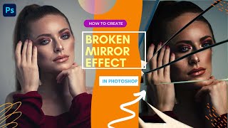 How to Create BROKEN MIRROR Effect | Photoshop Tutorial | Photo Effects screenshot 4