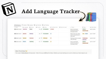 How to add Language Tracker in Notion (Perfect for Starters)