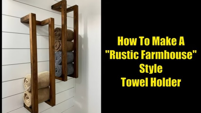 diy towel holder for gym — diy modern hand towel rack [under $20