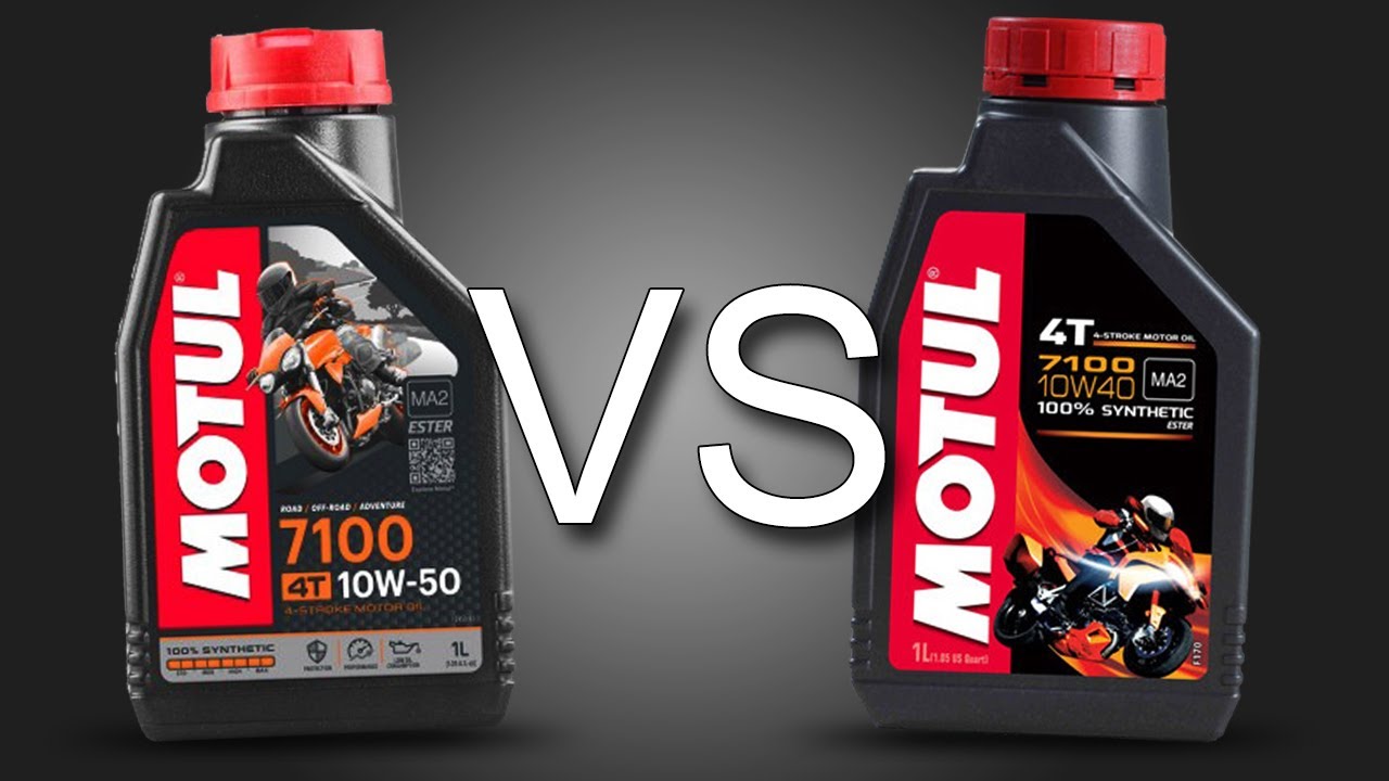 Motul 4T 10W50 vs Motul 4T 10W40 differences 