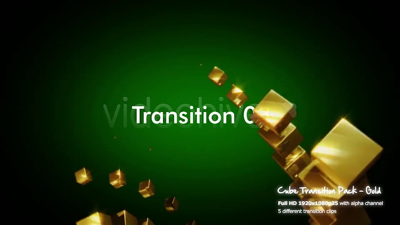 Cube Transition Pack Gold Motion Graphics Videohive template