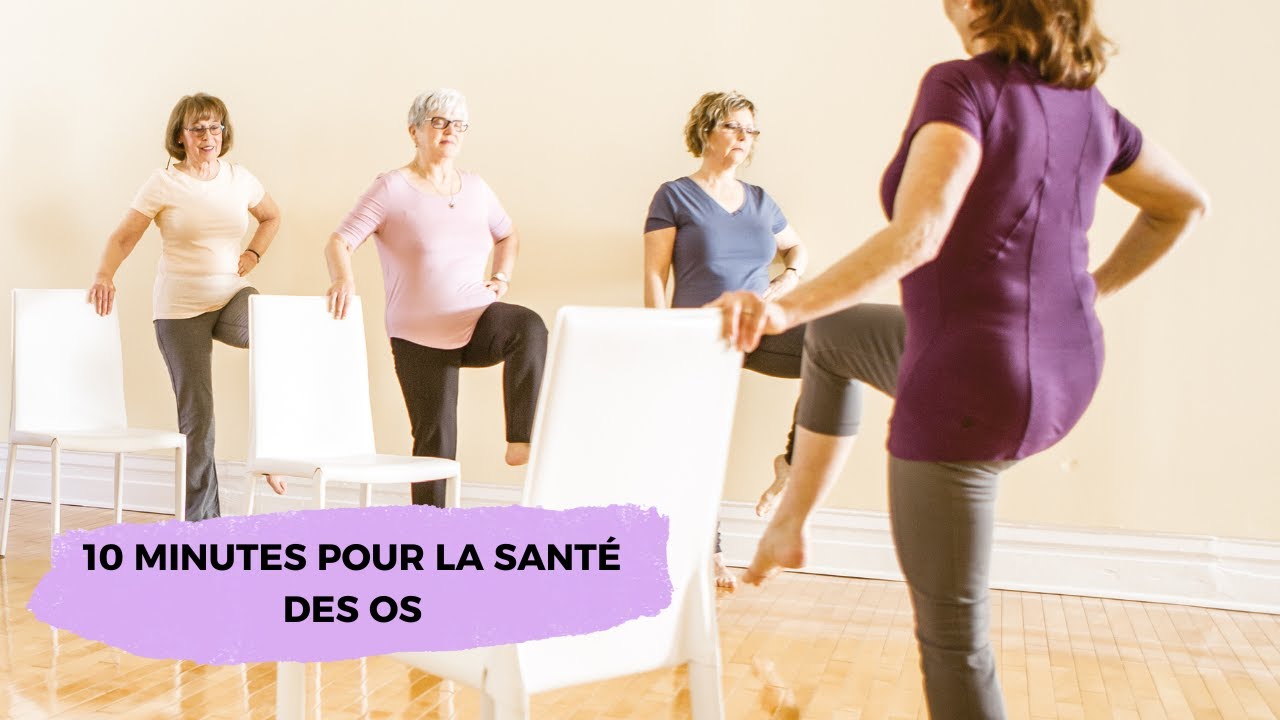 10 minutes de yoga sur chaise pour la santé des os | YOGA TOUT (Français)