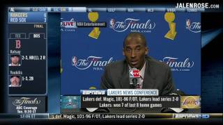 Kobe Bryant Game 2 Presser - Lakers vs Magic NBA Finals 2009