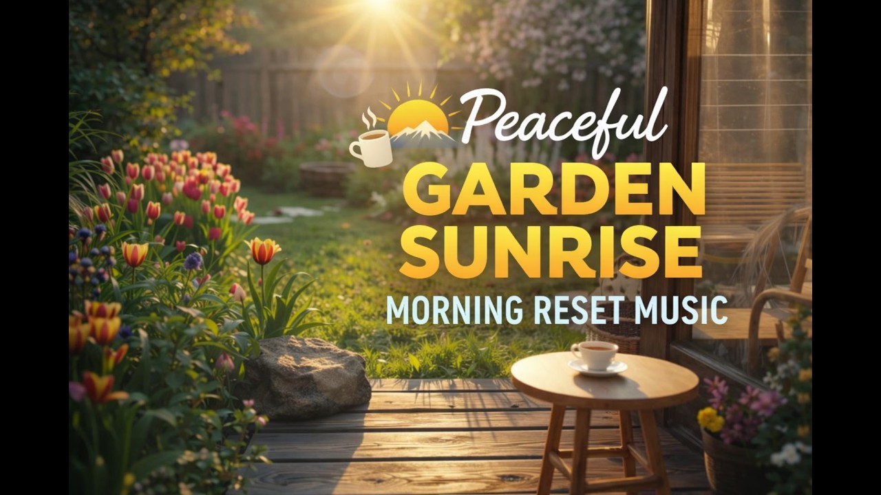 Peaceful Garden Sunrise ☀️ Cozy Morning Coffee Reset Music | Calm & Positive Energy