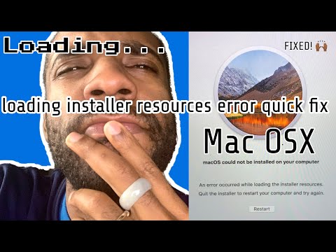 MAC OSX: Error while loading the installer resources quick fix 2020