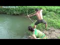 Primitive Technology: Wild Life Catch Big Fish by Bow - Survival Skills Unique Hand Fishing