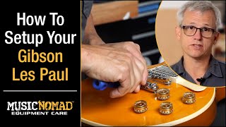 картинка: GIBSON LES PAUL - Как настроить электрогитару с бриджем с фиксированным радиусом, шаг за шагом.
