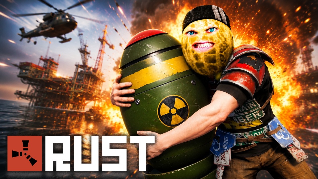 TheBurntPeanut Fought for the NUCLEAR BOMB w/ Tons of Friends | Rust ...