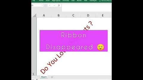 Keyboard Shortcut to Show or Hide the Ribbon in Excel in Tamil #shorts