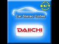 DAIICHI Car stereo codes | Online service