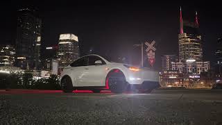Tesla Star Wars imperial march light show with Vader in Nashville