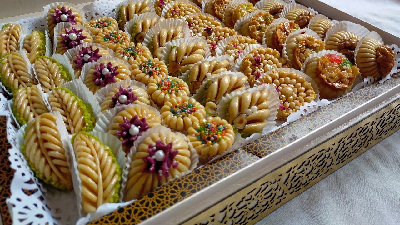 جديد حلويات اللوز 7شكيلات غير  بالمراشم