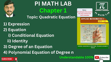 Equation - Conditional Equation - Identity - Degree of an Equation - Polynomial - Math123 Lecture 1