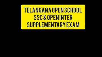 Telangana Open School Society TOSS SSC & Open Inter Supplementary Exams 2023 Update #toss