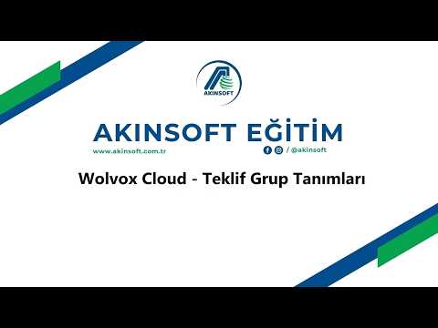 WolvoxCloud - Teklif Grup Tanımları