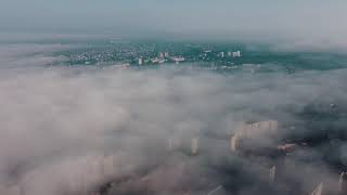 Foggy city by Mavic Mini