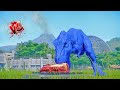 Colorful Super Big Dinosaurs. All Blue Dinosaurs. T-Rex vs I-Rex vs Godzilla vs Spinosaurus vs Shark