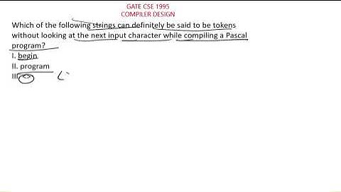 Compiler Design GATE CSE PYQ 1995