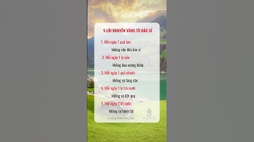 5 lời khuyên vàng từ bác sĩ #sứckhỏe  #trungnien #dinhduong #healthcoach #loisong #shorts