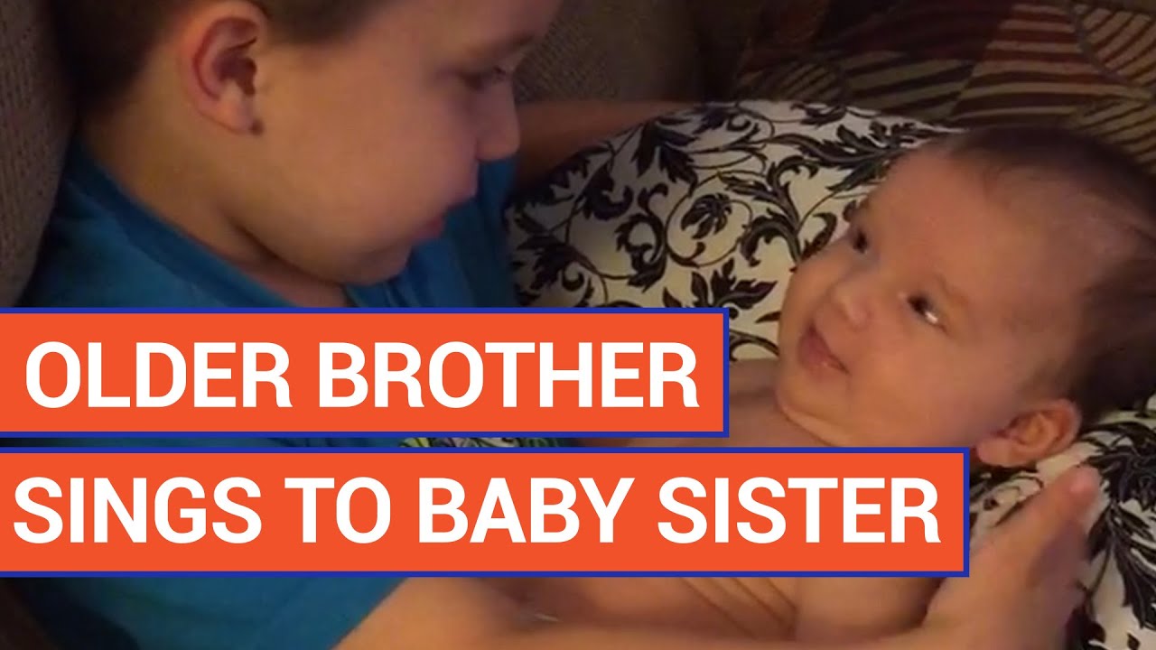 ⁣Older Brother Sings to Baby Sister | Daily Heart Beat