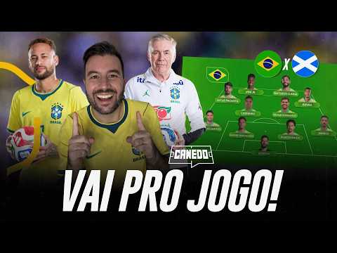 How did ANCELOTTI set up BRAZIL to face Scotland? Is NEYMAR playing!