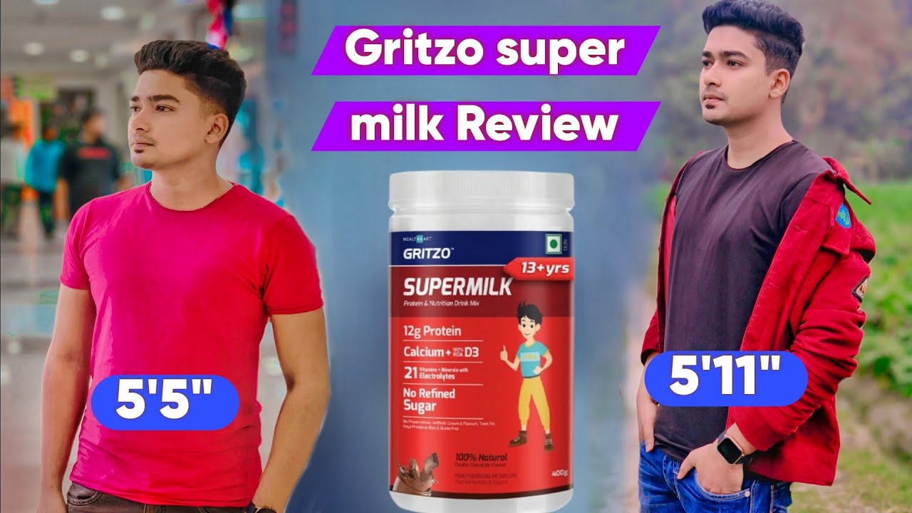 Best height Gainer in india | Gritzo super milk 13 plus Review 