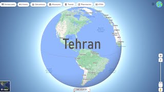 Where on the map is the capital of Iran - Tehran screenshot 1