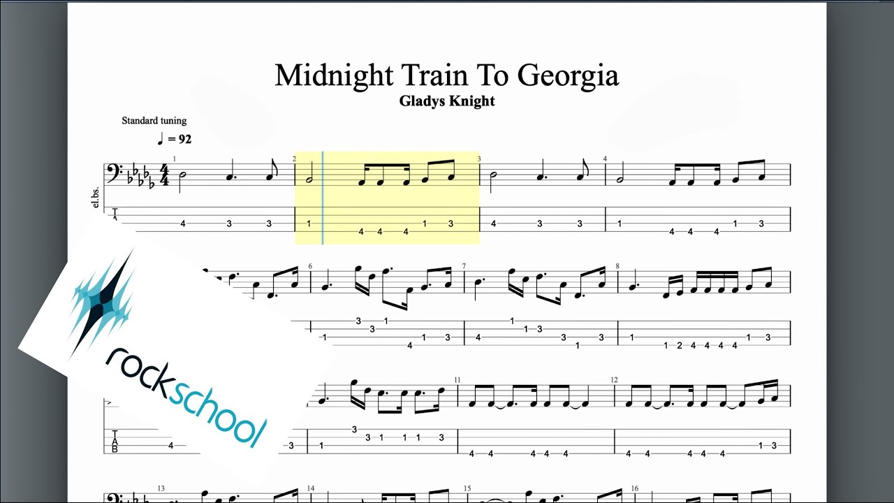 Midnight Train To Rockschool Grade 4 Bass Chords Chordify