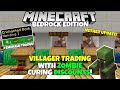 Minecraft Bedrock: VILLAGER TRADING Hall! With Zombie Curing/Discounts! 1.16 Nether Update Tutorial