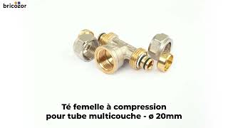 VIDÉO 360° - Té femelle à compression pour tube multicouche - diamètre 20 mm BOUTTÉ by Bricozor 15 views 2 months ago 26 seconds