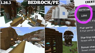 Minecraft Bedrock Snowy Village, Allay Pillager Outpost &amp; Basement Igloo Seed