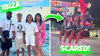 KIDS 1ST TIME IN IBIZA!! | SCARED ON THIS RIDE!!