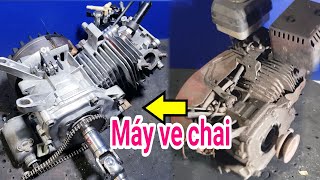 Mua máy xăng 6.5Hp ve chai về phục hồi lại và chế đề