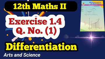 Class 12 Maths  Differentiation Exercise 1.4 Q No (1)