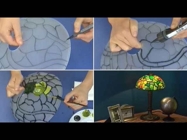 Cómo hacer una lámpara de estilo Tiffany - Hogarmanía - YouTube
