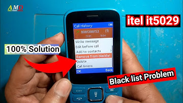 itel it5029 mobile Blacklist problem how to remove blacklist number how to remove reject list number