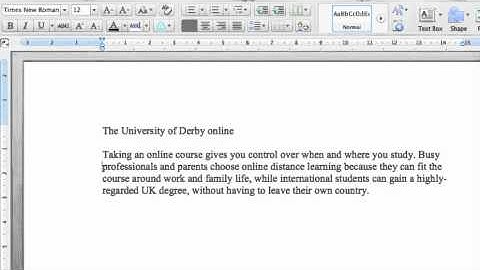 Word Processing   Basic Formatting