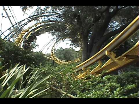 Python Arrow Corkscrew Roller Coaster Pov Onride Busch Gardens