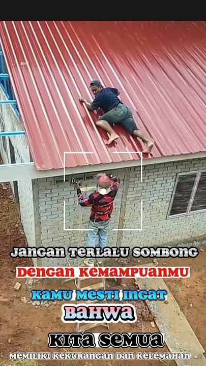detik detik menegangkan hampir terjatuh dari atap rumah#shorts