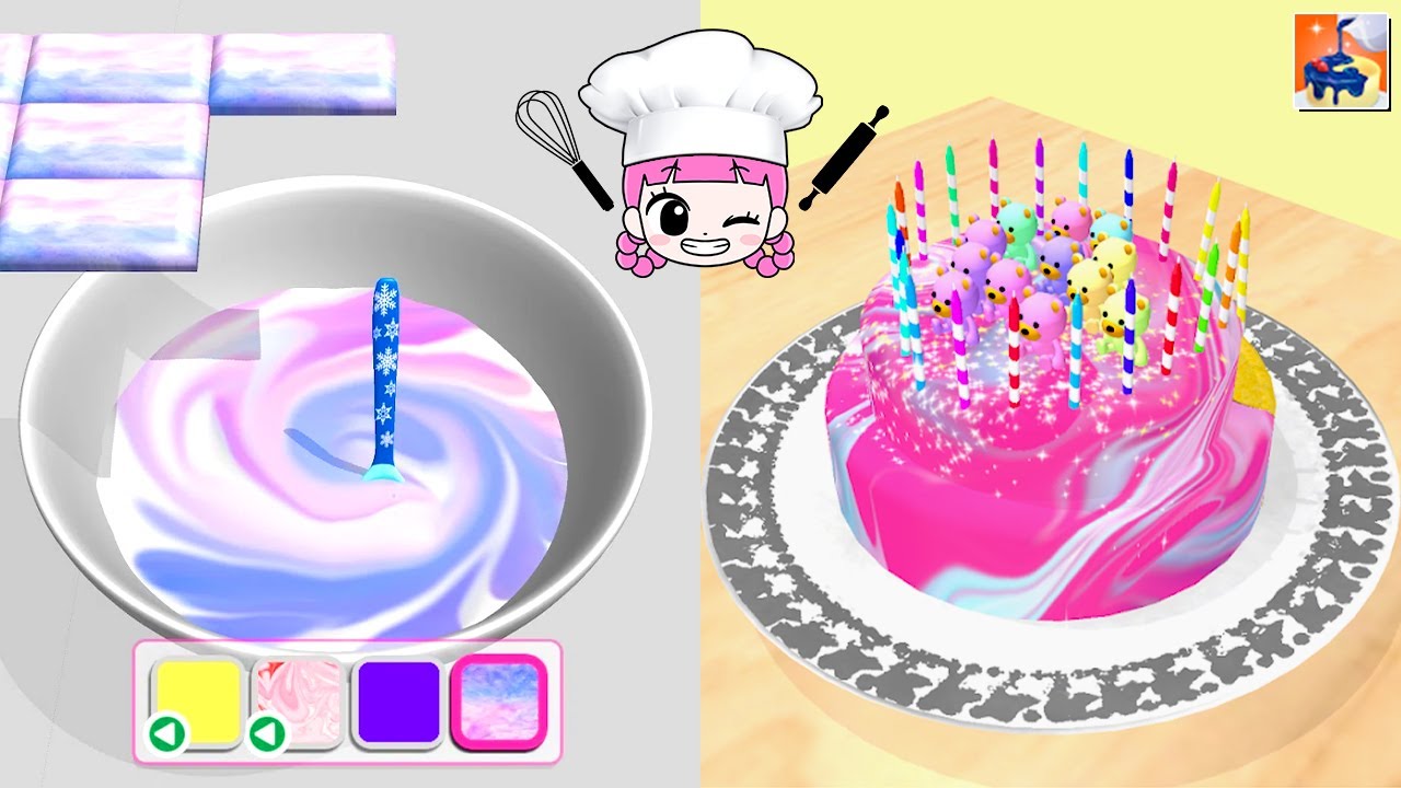 알록달록 맛있는 케이크를 만들어요!! [Mirror Cakes] YouTube