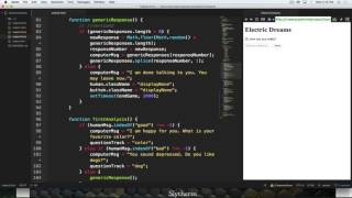javascript working the logic of Electric Dreams