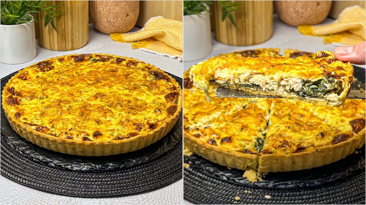 من كثرة البنة كملناها في دقيقة 🤤 كيش بالسلق و الدجاج ومفرمجة تفرميج 🤤🤤