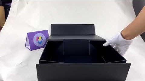 Custom Black Cardboard Magnetic Gift Box with UV coating LOGO from Minglai Packaging