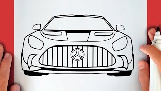 HOW TO DRAW A MERCEDES CAR