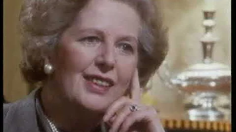 Rt Hon Margaret Thatcher MP in an intimate convers...