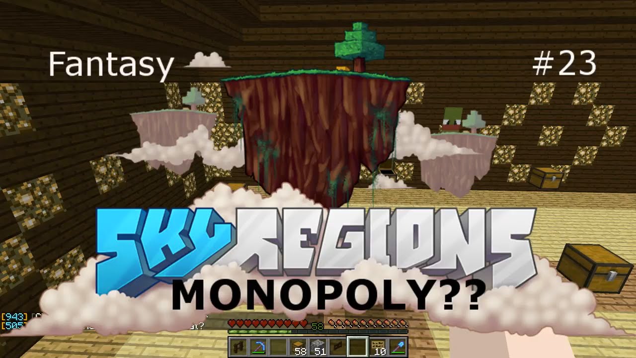 Minecraft Skyregions Skyblock - Fantasy Ep 23 - Monoploly on Skyregions?
