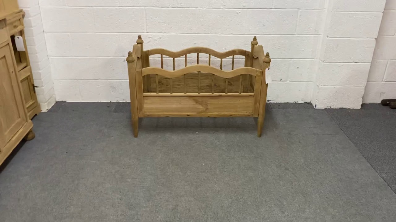 Antique Pine Cot Bed (J3502A) - Pinefinders Old Pine Furniture Warehouse