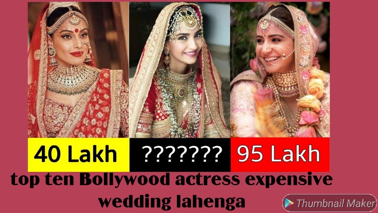 10 Most Expensive Wedding Dresses Of Bollywood Divas/ deepika padukon lahenga price6 YouTube