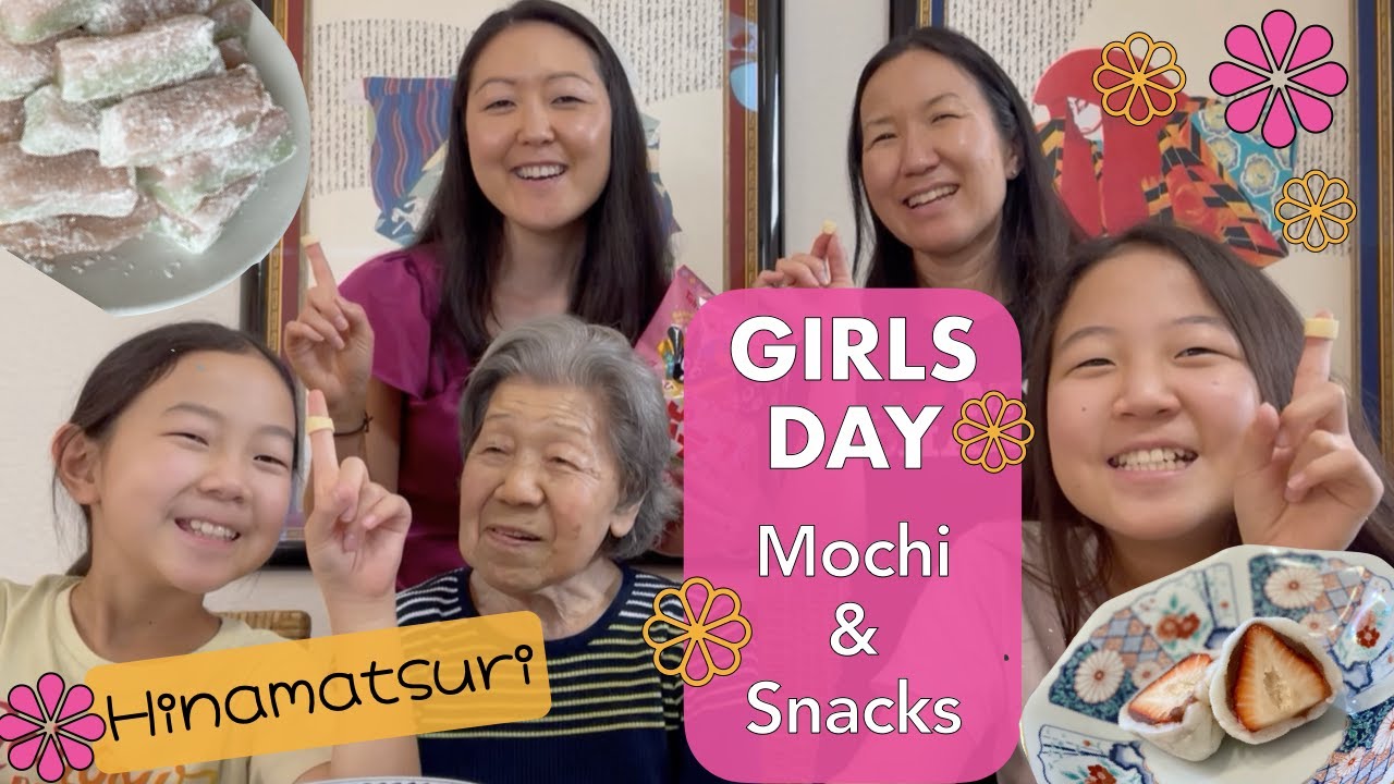 GIRLS DAY/HINAMATSURI Chichi Dango(sweet mochi), Ichigo Daifuku(Strawberry mochi), Japanese snacks