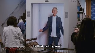 Proto hologram tech used to beam Ellen into her show.